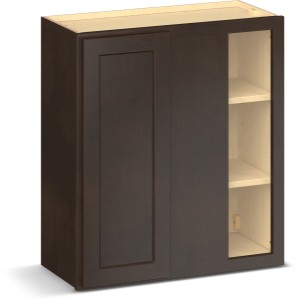RELIABILT Parkstone II Blind Wall Cabinet, Espresso Stained, 27" W, 1 Door, Fully Assembled - 641415 | Lowe's Pro Supply